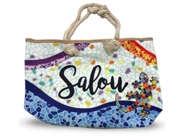8978496 - Sa.co beach bag 55x36 nº3 Salou lagarto ondas
