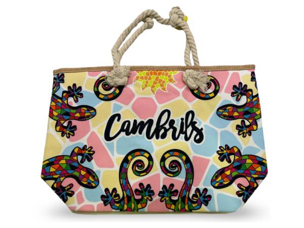 8978503 - Sa.co beach bag 55x36 nº3 Cambrils lagartos sol mosaico