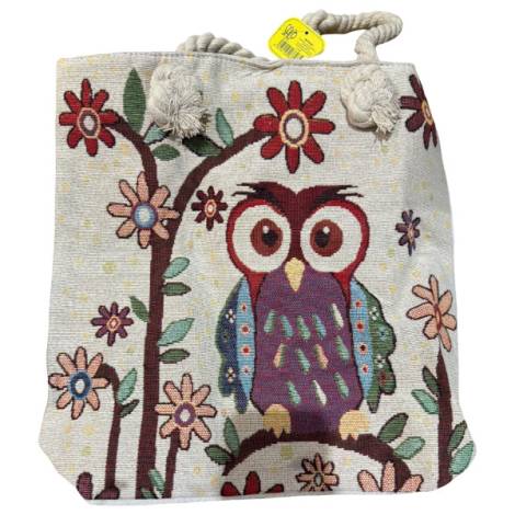8978566 - Sa.co bolso árbol 9 búhos 35x34 cm