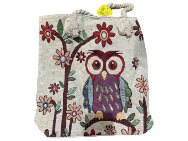 8978566 - Sa.co bolso árbol 9 búhos 35x34 cm