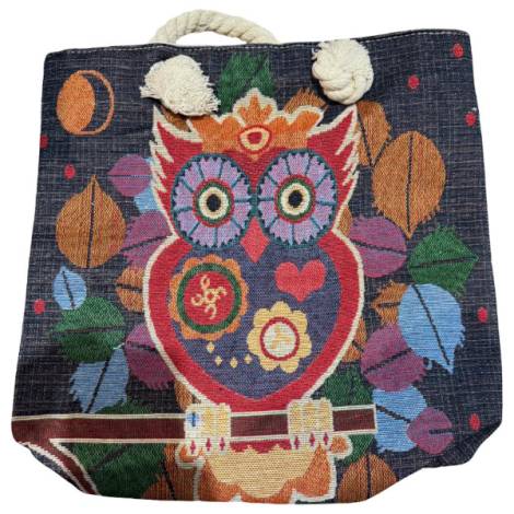 8978570 - Sa.co bolso buho fondo azul home 35x34 cm