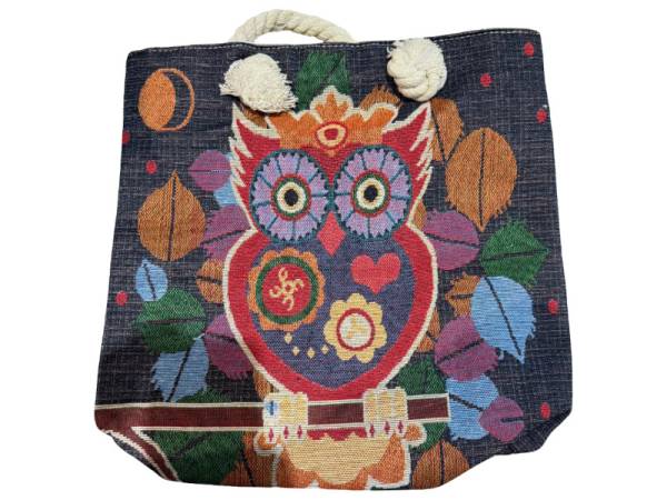 8978570 - Sa.co bolso buho fondo azul home 35x34 cm