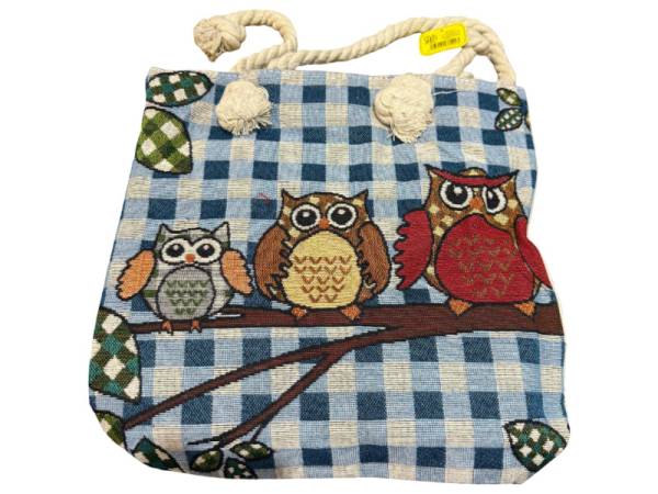 8978571 - Sa.co bolso 3 búhos rama corazón 35x34 cm