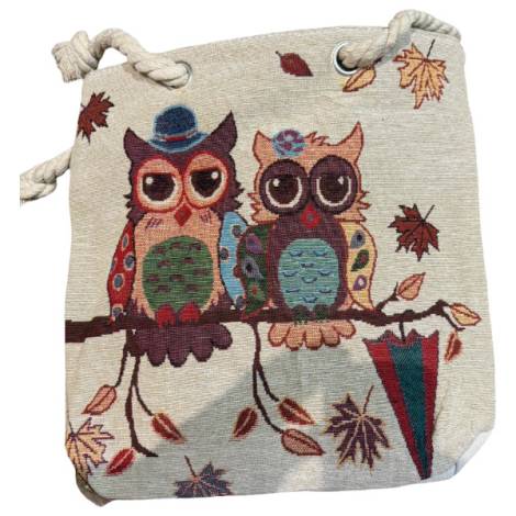 8978575 - Sa.co bolso 2 búhos rama corazón 35x34 cm