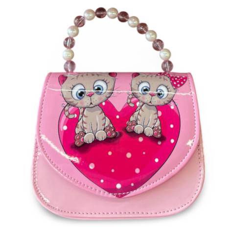 8978639 - Sa.co bolso infantil gatos corazón 15x13x16 cm
