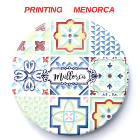 8978646 - Iman ceramica redondo relieve n8 menorca