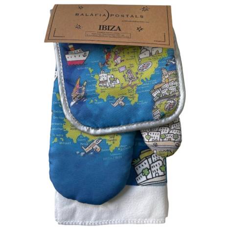 8978674 - Sa.co set 3 piezas kitchen towell mapa ibiza
