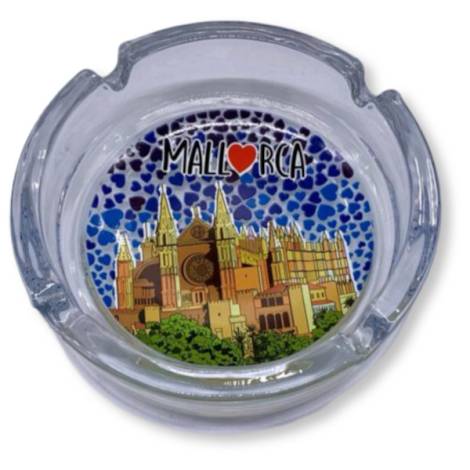 9021259 - Cenicero cristal desing cc Mallorca 10x3.5cm