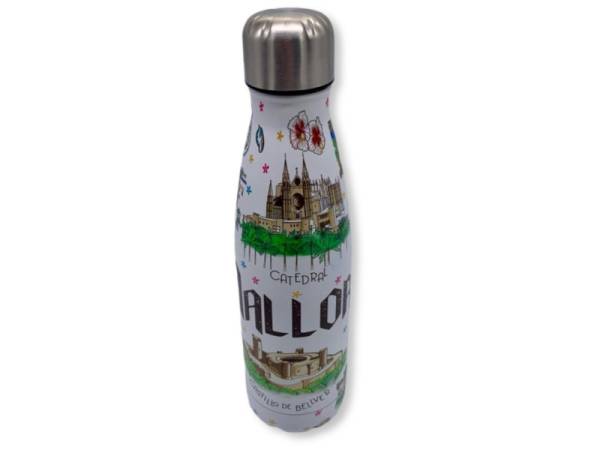 9021261 - Botella reutilizable aluminio desing jj Mallorca 500 ml