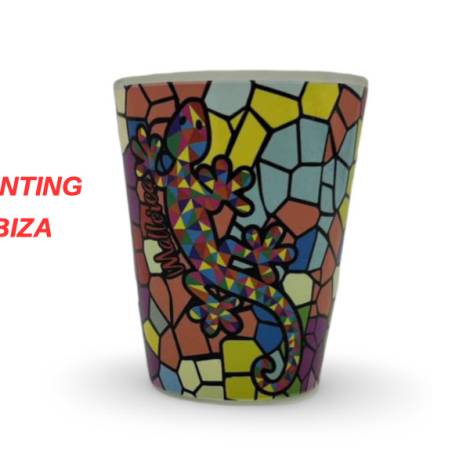 9021351 - Chupito mosaico rojo Ibiza