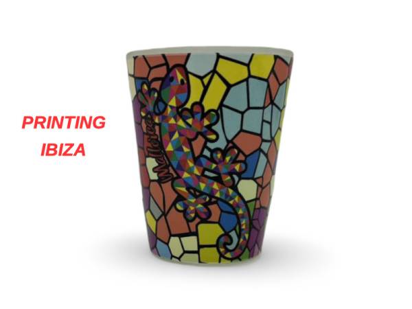 9021351 - Chupito mosaico rojo Ibiza