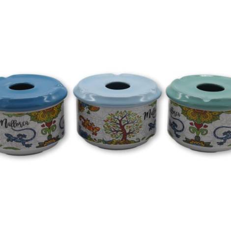 917229 - Cenicero agua p decal hw 2851 design 8 flower mallorca 9x6cm
