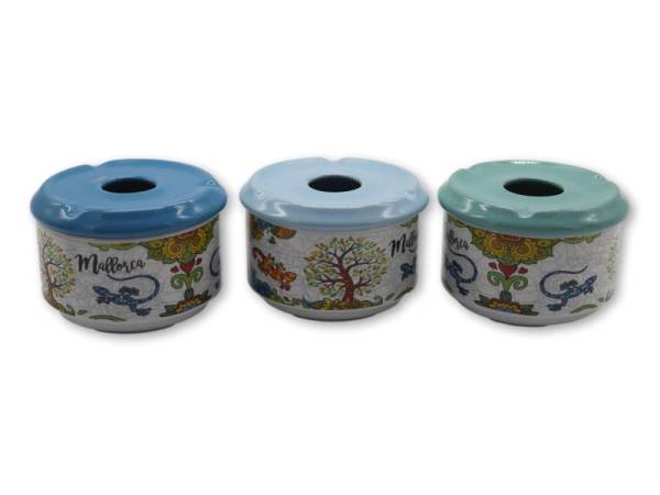 917229 - Cenicero agua p decal hw 2851 design 8 flower mallorca 9x6cm
