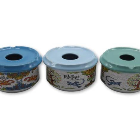 917234 - Cenicero agua g decal hw 2879 design 8 flower mallorca 11x6.5cm