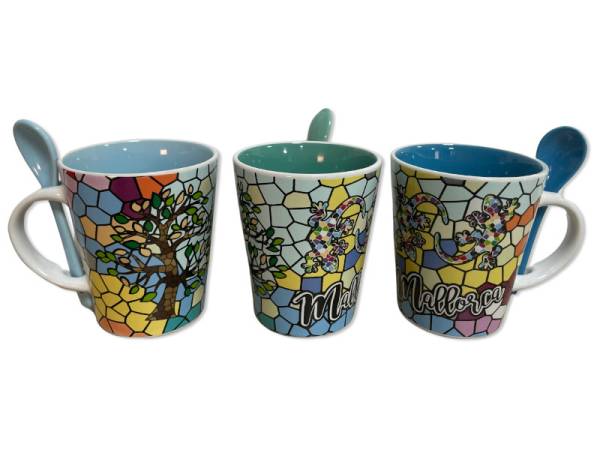 917238 - Taza cuchara decal hw 818/1370 design 1-24 lagartos arbol mallorca