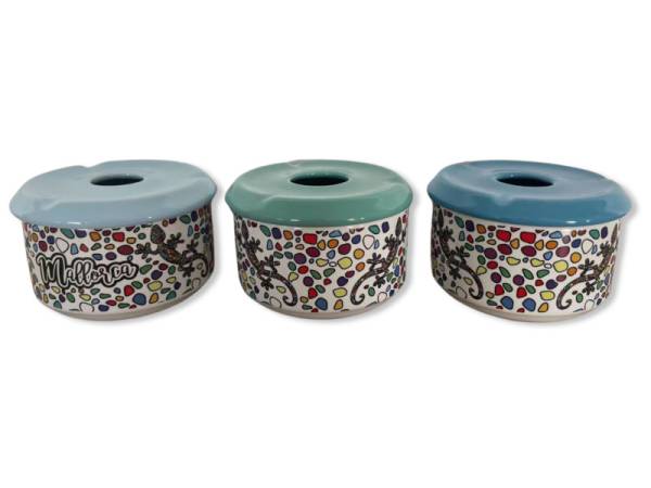917246 - Cenicero agua p decal hw 2851 design 3-24 lagartos piedras mallorca 9x6cm