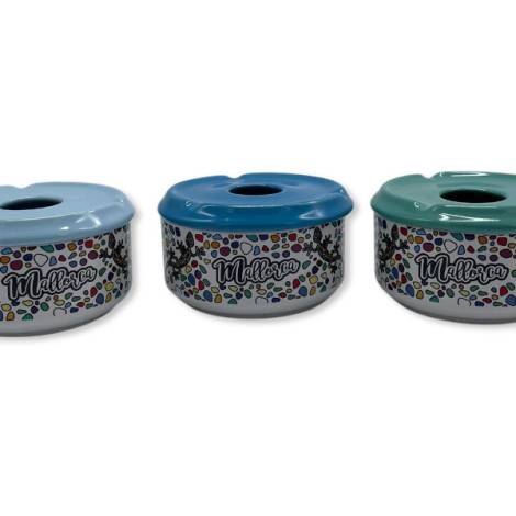 917249 - Cenicero agua g decal hw 2879 design 3-24 lagartos piedras mallorca 11x6.5cm