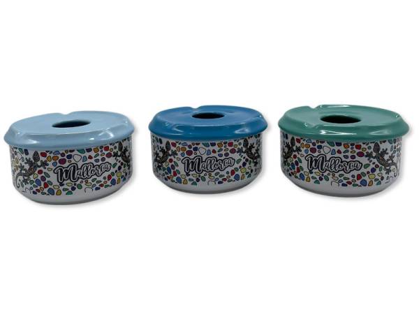 917249 - Cenicero agua g decal hw 2879 design 3-24 lagartos piedras mallorca 11x6.5cm