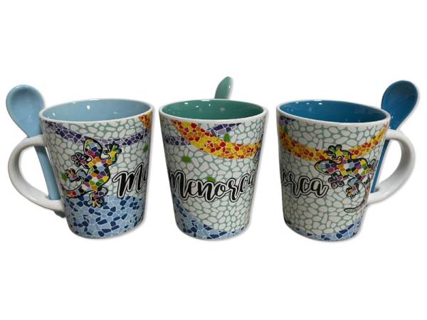 917254 - Taza cuchara decal hw 818/1370 design 2-24 lagartos ondas menorca