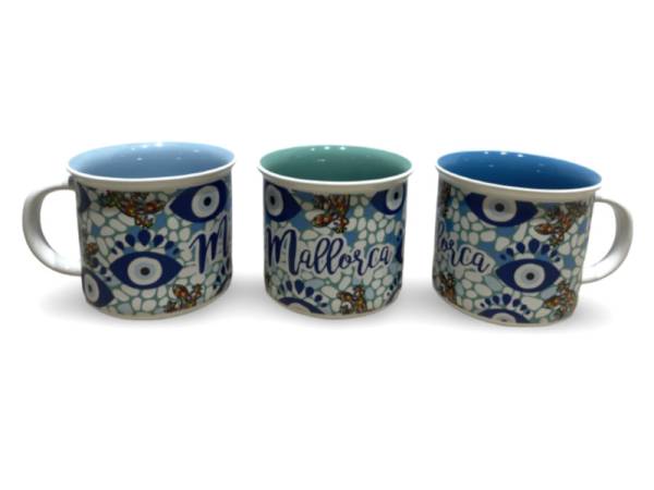 917257 - Taza minero ceramica lagarto ojos desing 1 mallorca