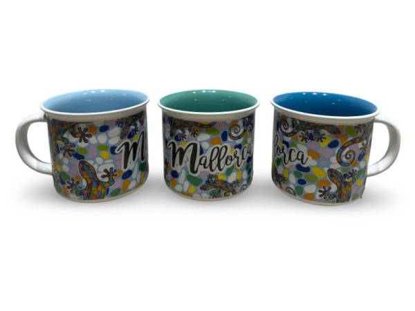 917262 - Taza minero ceramica lagartos piedras desing 2 mallorca