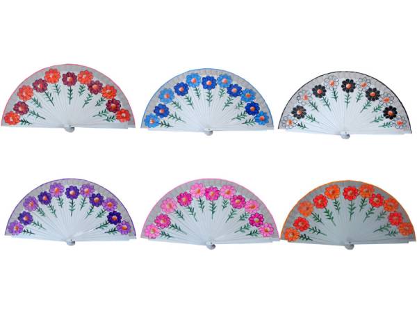 967055 - Abanico 4205/su mad flores 23cm mallorca