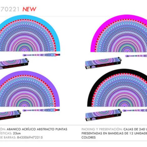 967082 - Abanico 70221 acrilico abstracto puntas 23 cm