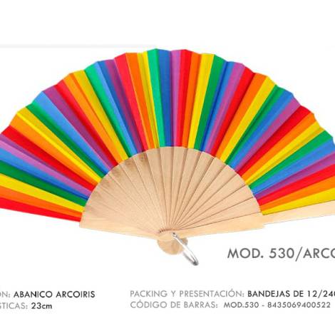 967102 - Abanico 530 arcoiris 23 cm