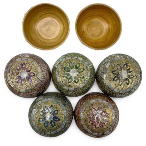 506415 - Etnico bowl bambu car 18 flor oro 12 cm