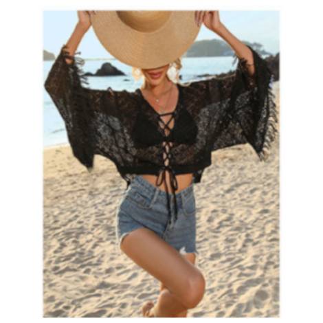 8978362 - Huca beach top mangas 6589 negro talla unica