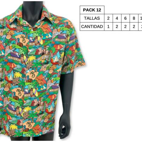 506272 - Nazare camis Hawaii infantil desing 7-24 Mallorca(pack 12)