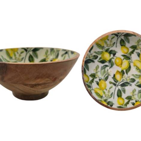 582058 - Etnico madera bowl with base small 2229a desing 3 19x19x9