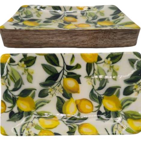 582063 - Etnico madera rectangle tray 2233a desing 3 17x8.5x3.5