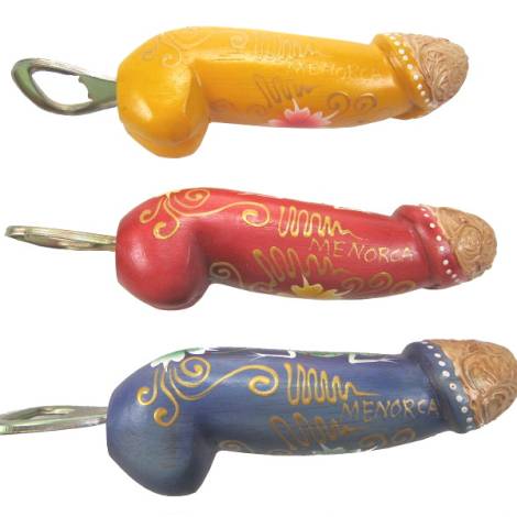 7331315 - Etnico destapador pene pintado menorca 15cm goldpenis