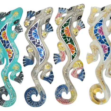 7333128 - Etnico gecko 33 cm glass