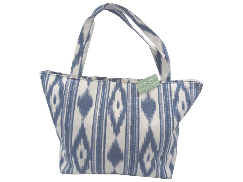 8975699 - Llengos bolsa playa algodon azul 55x38