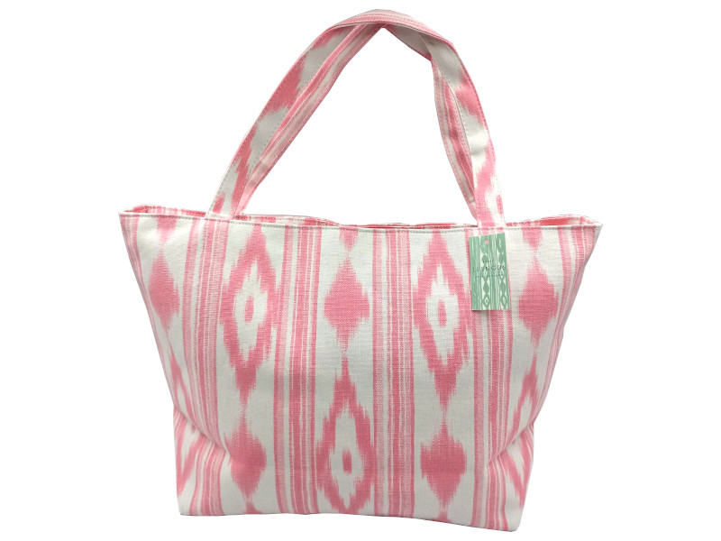 8975701 - Llengos bolsa playa algodon rosa 55x38