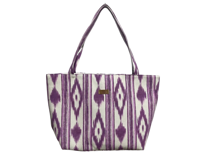 8977029 - LLengos bolsa playa algodón 55x38 lila