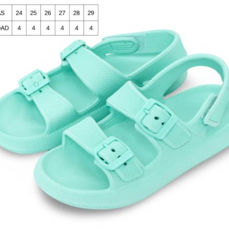 8977956 - Lipper chancla hebilla niño talla24-29 turquesa