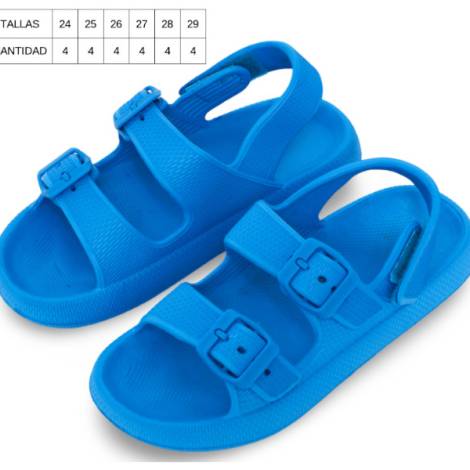 8977958 - Lipper chancla hebilla niño talla24-29 azul