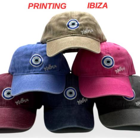 8978791 - Capulina gorra evil eye Ibiza