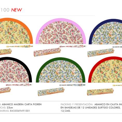 967088 - Abanico 9100 madera carta fioren 23 cm